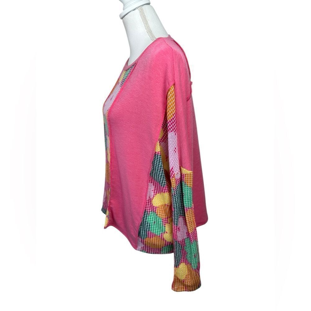 Haptics Colorful Floral Patchwork Women's Top‎ Size Medium - Picture 4 of 9